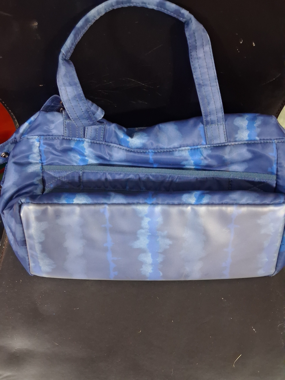 Blue Quilted Imsulated Tote Lunch Bag By lug - Picture 2 of 7